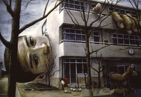 日本超现实主义油画 揭露社会阴暗面(图)(5)_环