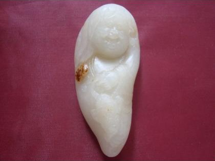 和田玉刘海戏金蟾把件 寓意财源兴旺(图)_环球