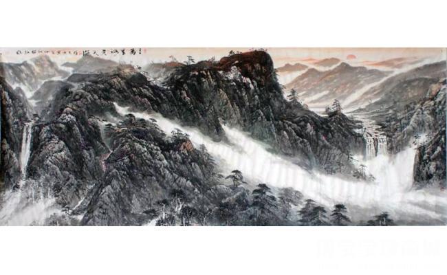 王昭灿《三万里河东入海》市场价达14万(图)